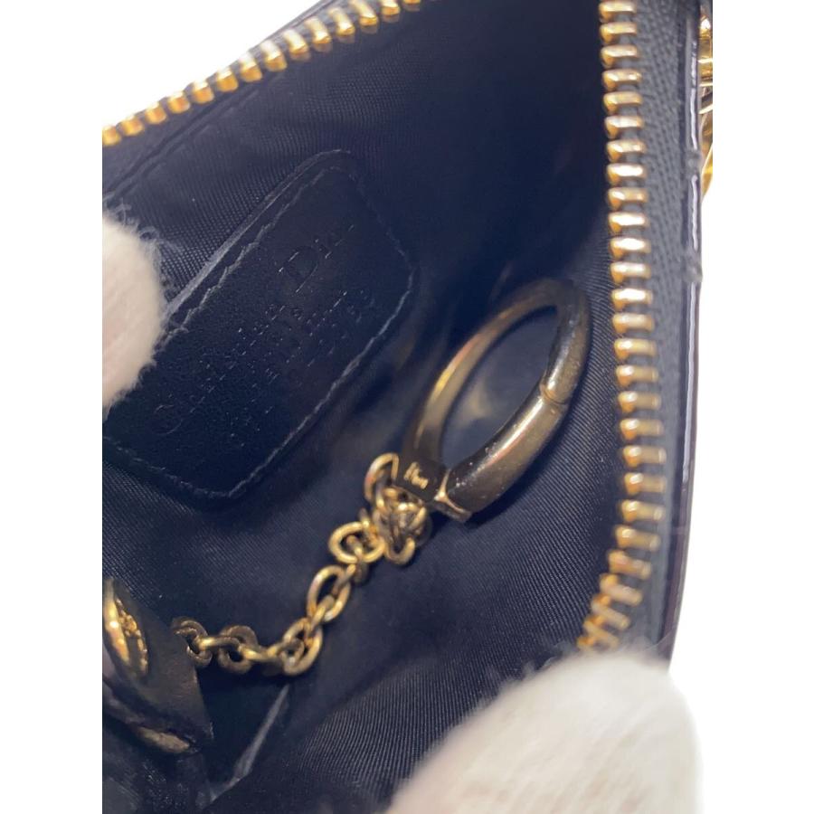 Christian Dior◇コインケース/エナメル/BLK/レディース Christian Dior◇コインケース/エナメル/BLK/レディース