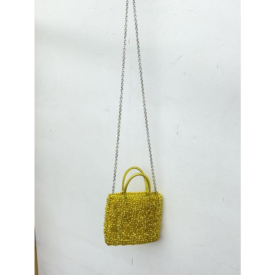 ANTEPRIMA ビーズ装飾 ゴールド ショルダーバッグ ANTEPRIMA◇ショルダーバッグ/--/YLW/無地// : セカンドストリート