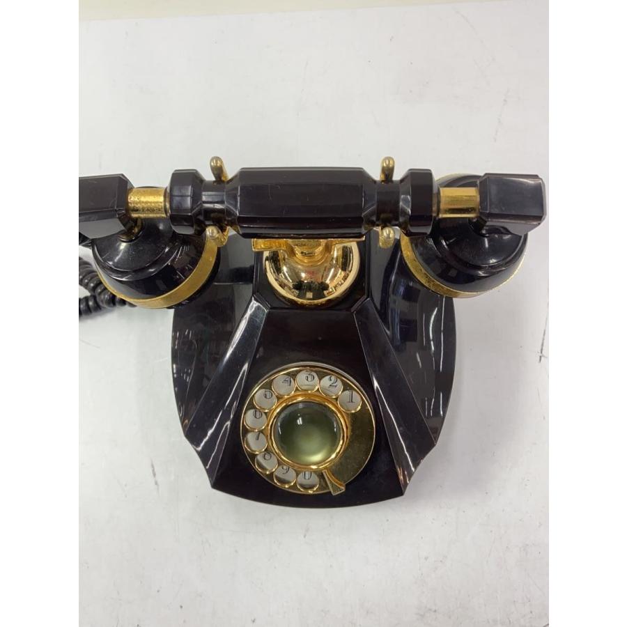 田村電機/ダイヤル式電話機/昭和レトロ/1970年製インテリア雑貨/BLK