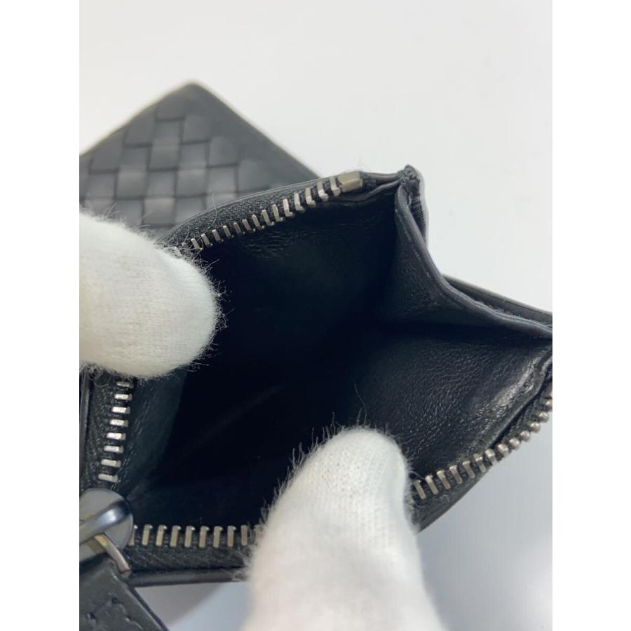 BOTTEGA VENETA◇3つ折り財布/--/BLK/無地/メンズ/533451 カセット 三 