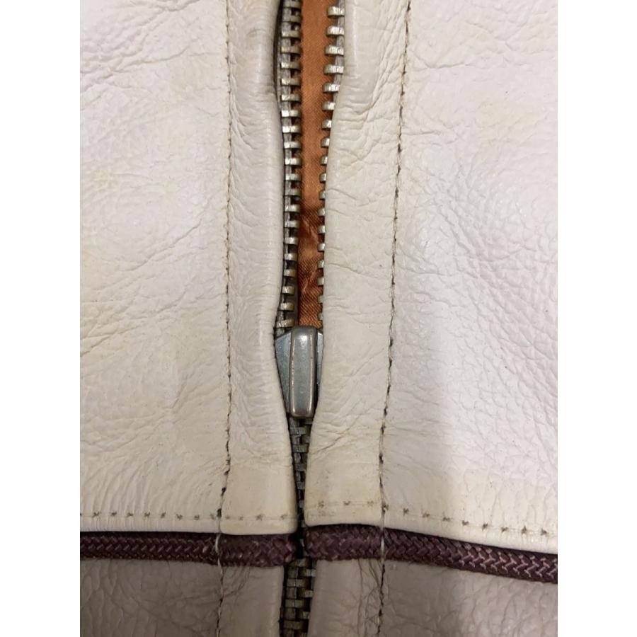 【新品】DAVOUCCI レザージャケット 革ジャン DAVOUCCI◇レザージャケット・ブルゾン/L/レザー/WHT : セカンド