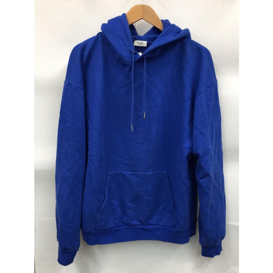 CELINE◇21SS/ルーズスウェットシャツパーカー/L/コットン/BLU  