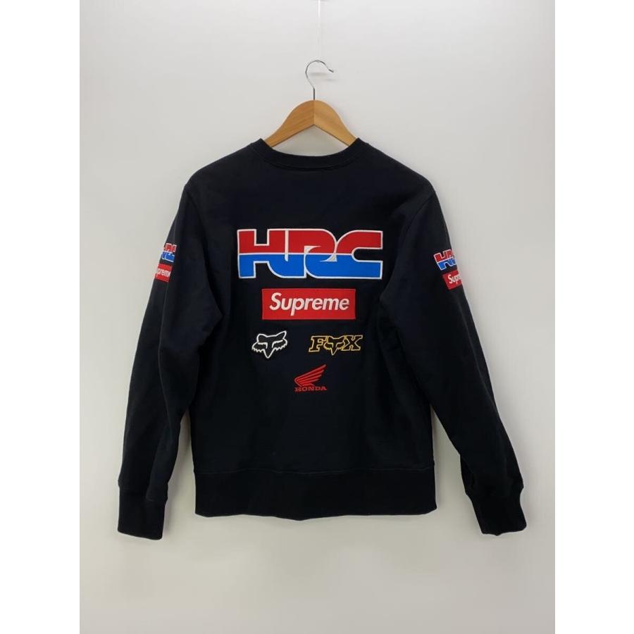 Supreme◇19FW/Honda Fox Racing Crewneck/スウェット/S/コットン/BLK 