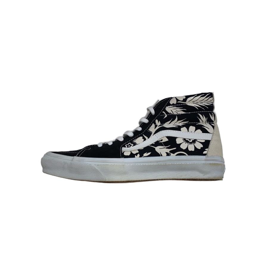 VANS◇SK8 HI/アロハ柄/ハイカットスニーカー/US9.5/BLK/キャンバス