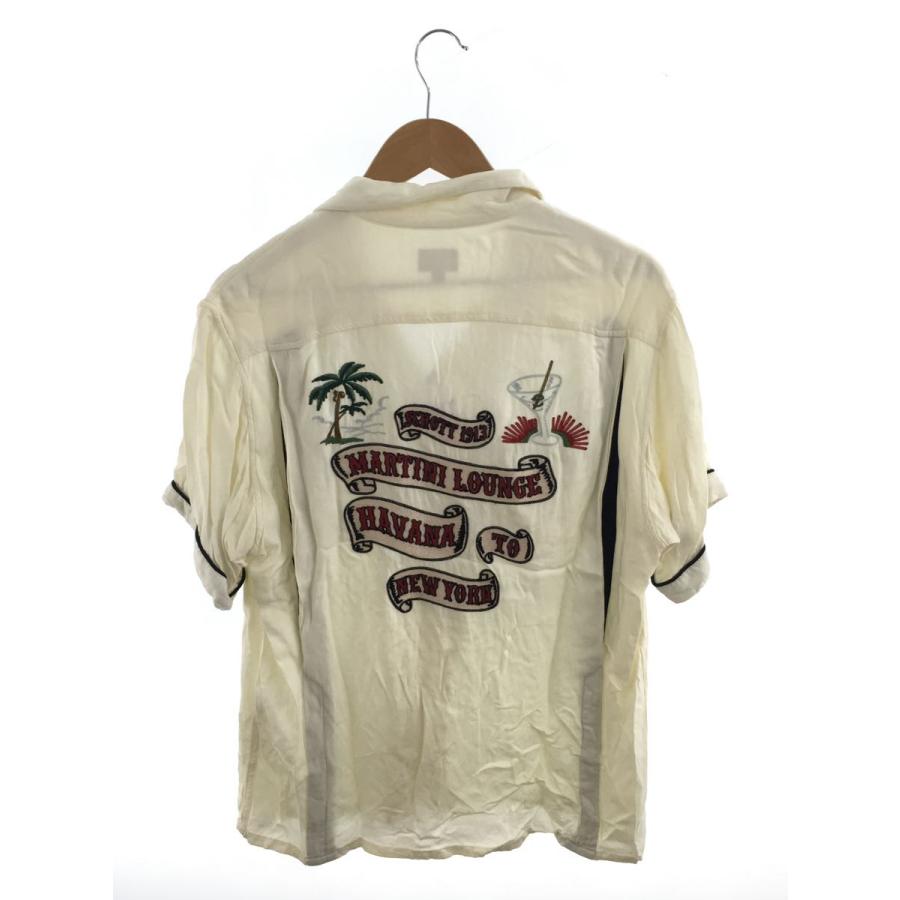 Schott ボーリングシャツ/開襟/半袖シャツ/L/レーヨン/WHT/3175009 :2337691287198:セカンドストリート