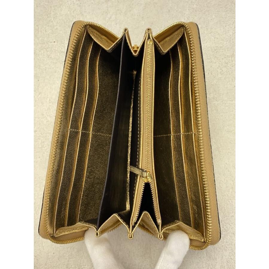 ◇ GUCCI グッチ 456117 財布 GGマーモント リザード ゴールド MBZ1097 