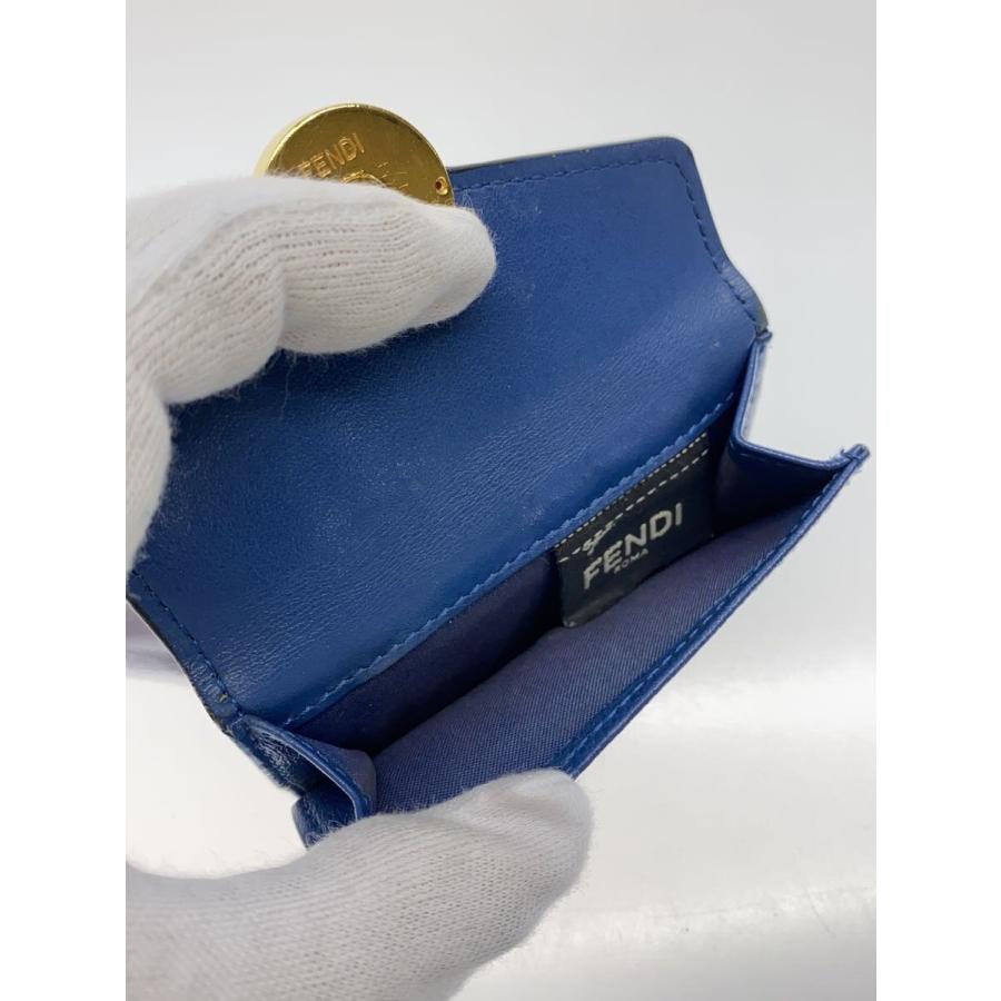 【美品 ギャランティカード付】FENDI 三つ折財布 FENDI◇3つ折り財布/--/BLU/レディース// : セカンドストリートYahoo