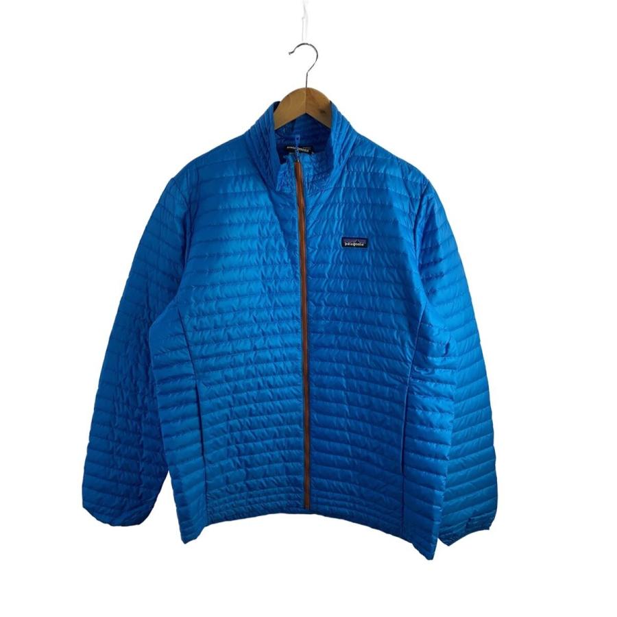 patagonia◇down shirt/ダウンジャケット/L/ポリエステル/BLU