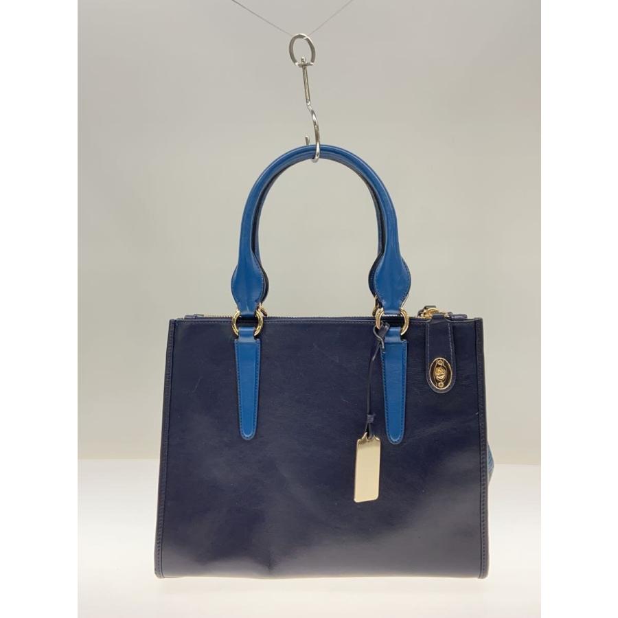 COACH◇パイソン柄2WAYショルダーバッグ/レザー/NVY/総柄