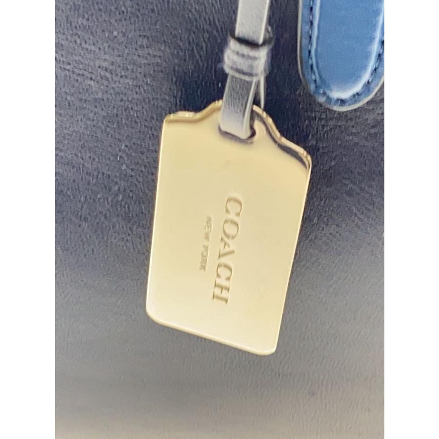 COACH◇パイソン柄2WAYショルダーバッグ/レザー/NVY/総柄