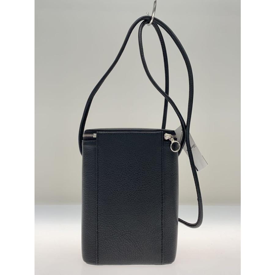 Aeta◇BOX SHOULDER/リングジップ/ショルダーバッグ/レザー/BLK