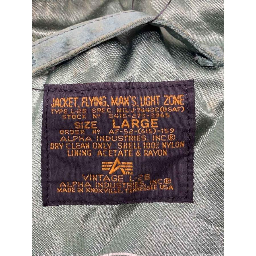 ALPHA INDUSTRIES◇MA-1 L-2B/フライトジャケット/L/デニム/KHK/無地