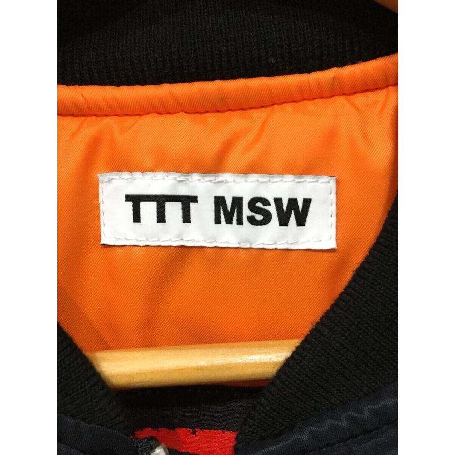 TTT_MSW◇22AW/KIMONO MA-1/フライトジャケット/M/ナイロン/ブラック 