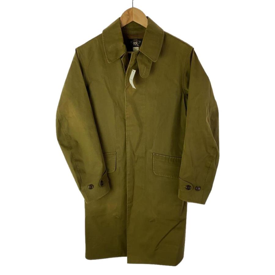 RRL◇WATERPROOF COAT/ステンカラーコート/XS/コットン/カーキ/色褪せ 