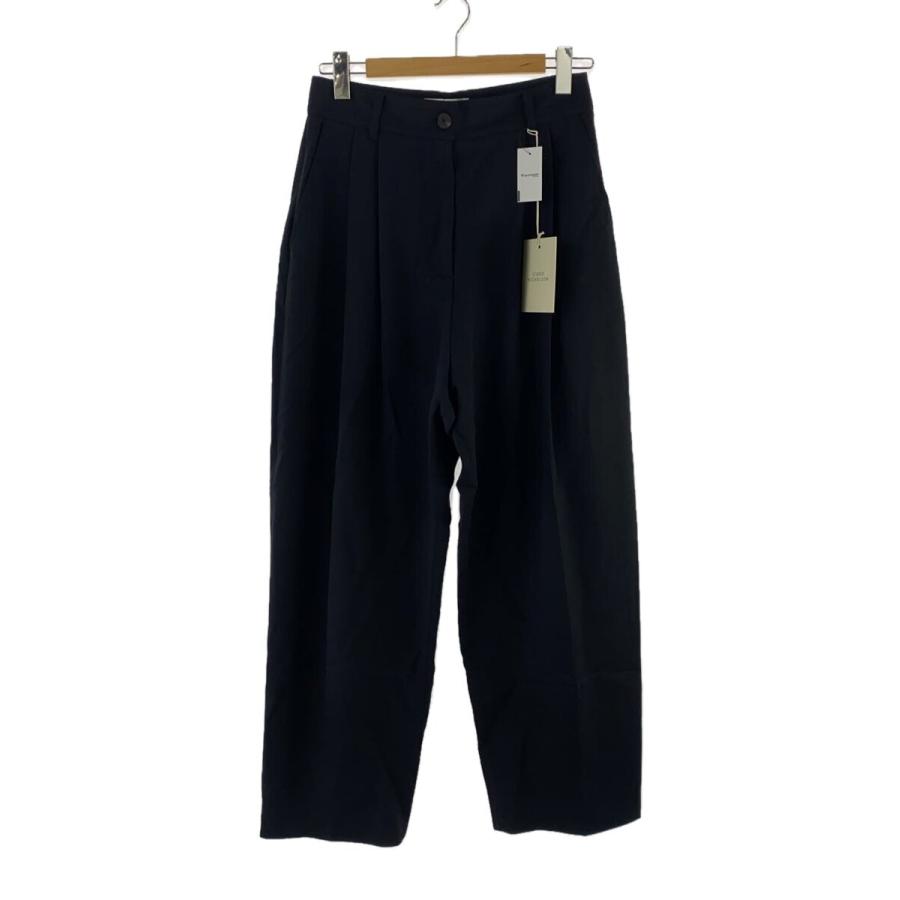 STUDIO NICHOLSON◇DOUBLE PLEAT FRONT PANT/パンツ/1/ウール/NVY/52  