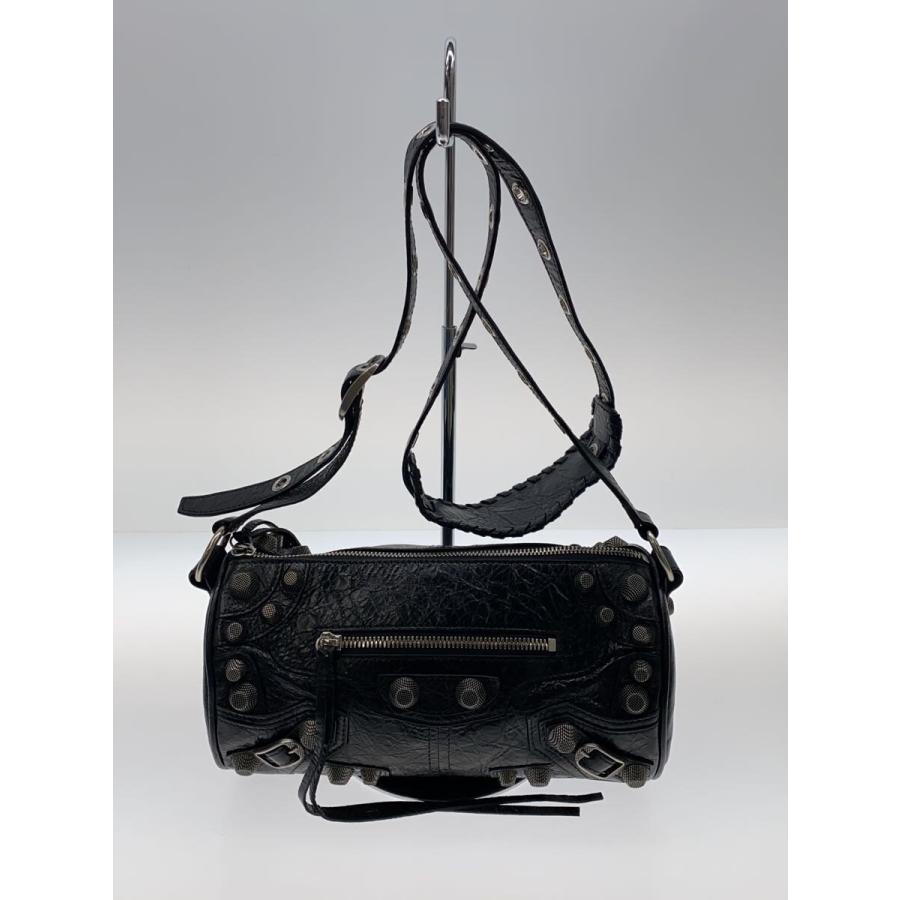 BALENCIAGA◇ショルダーバッグ/レザー/ブラック/バレンシアガ