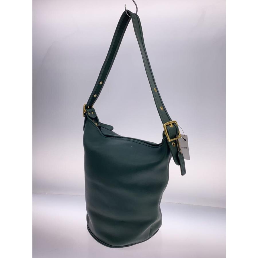美品✨オールドコーチ　ショルダーバッグ バケツ型 グリーン レザー 9085 COACH◇OLD COACH/バケツ型ショルダーバッグ/レザー/グリーン