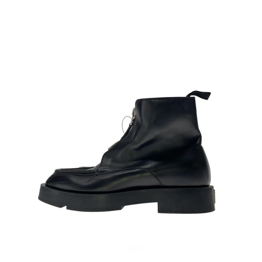 GIVENCHY◇SQUARED ANKLE BOOT/フロントジップブーツ/40/ブラック