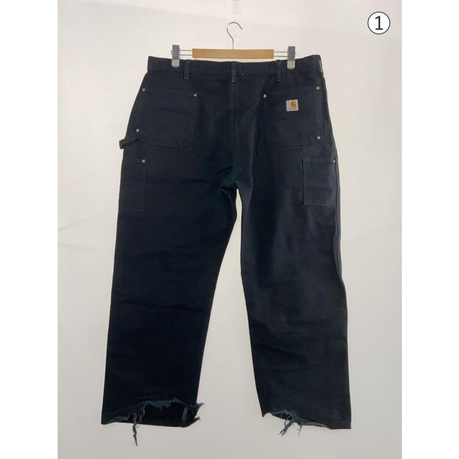 Carhartt◇USA製/ダブルニーペインターパンツ/42/コットン/ブラック
