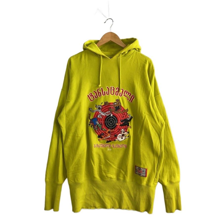 VETEMENTS◇19SS/CARTOON HOODIE/パーカー/S/コットン/イエロー 