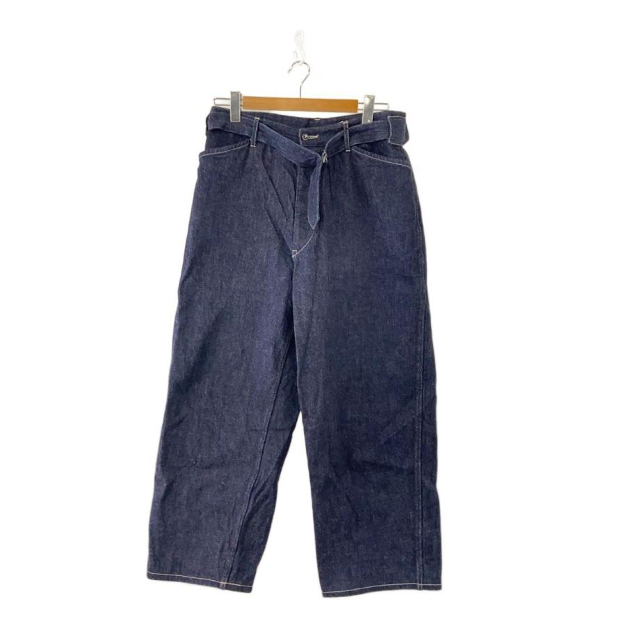 COMOLI◇24AW/デニムベルテッドパンツ/2/コットン/インディゴ/A03 