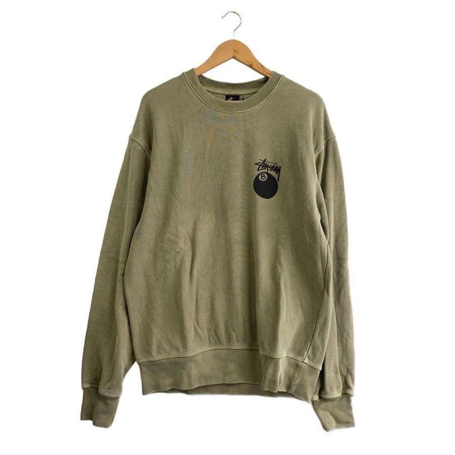 STUSSY◇8ボール/スウェット/M/コットン/カーキ/R3000PIG23