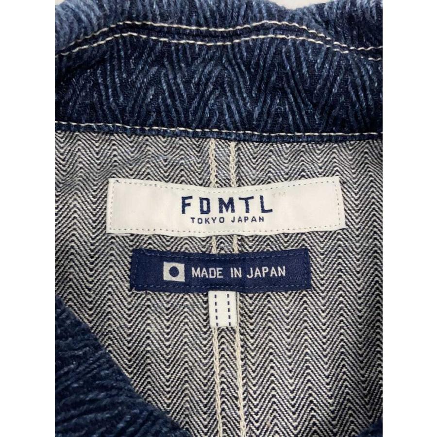 未使用級 FDMTL カバーオール パッチワーク インディゴ デニム 刺子 XL FDMTL◇刺し子パッチワークカバーオールジャケット/3/コットン
