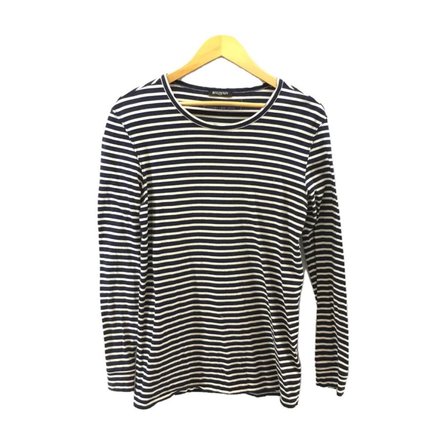 BALMAIN◆長袖Tシャツ/S/コットン/WHT/ボーダー :2337830449722:セカンドストリートYahoo!店 - 通販 -  Yahoo!ショッピング