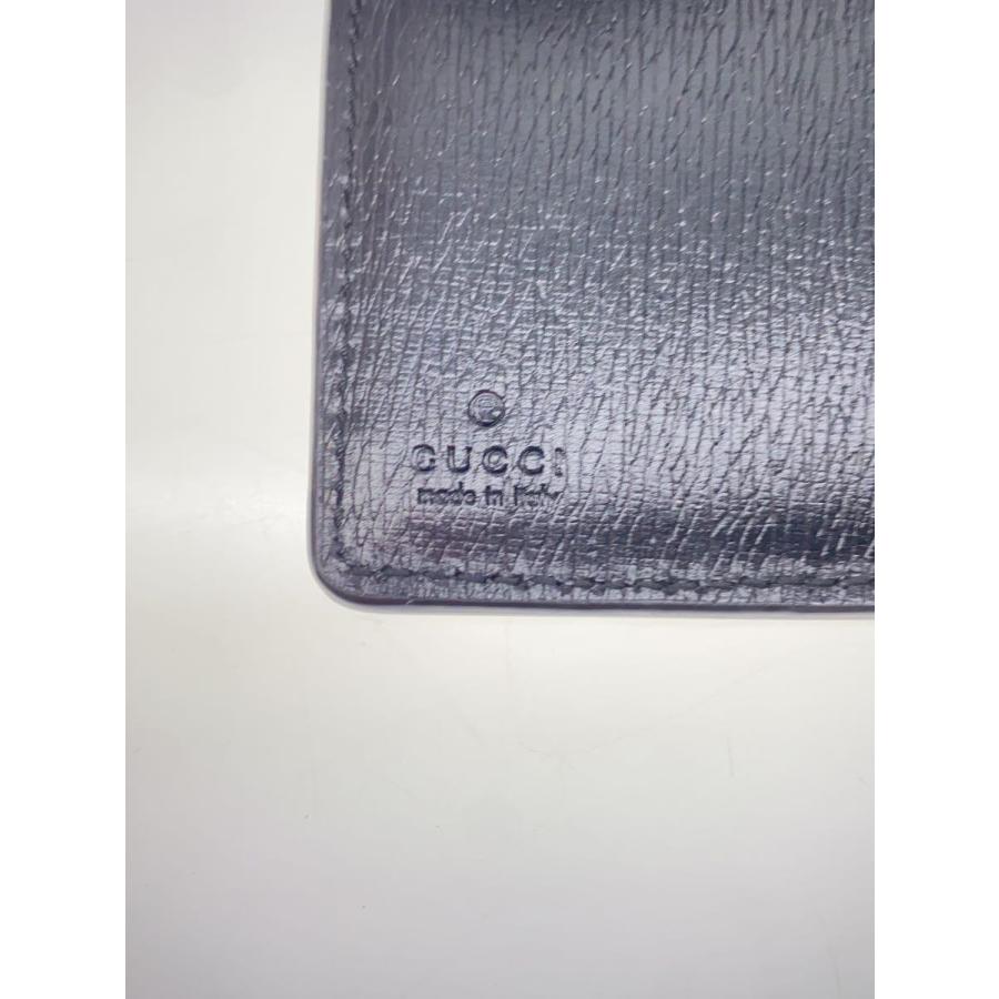 GUCCI◇スクリプトジップアラウンドウォレット/2つ折り財布/レザー/BLK