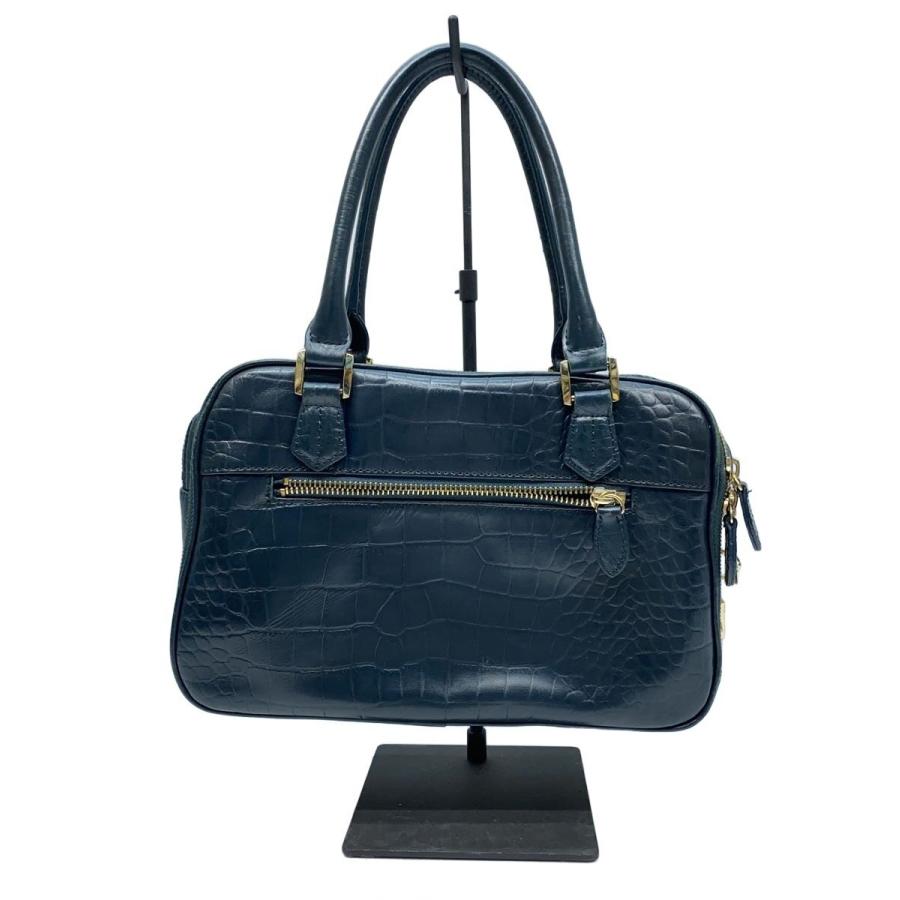 Falchi NEW YORK◇2WAY/クロコ型押し/ショルダーバッグ/ハンドバッグ