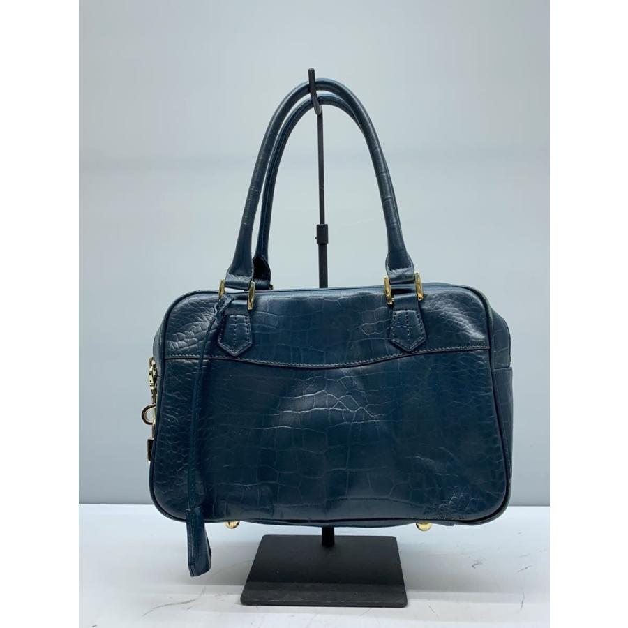 Falchi NEW YORK◇2WAY/クロコ型押し/ショルダーバッグ/ハンドバッグ