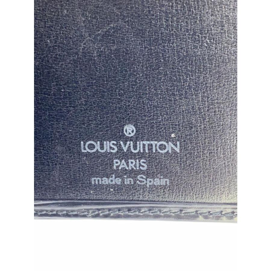 LOUIS VUITTON◇ポルト・カルト・クレディ・円_エピ_BLK/レザー/BLK