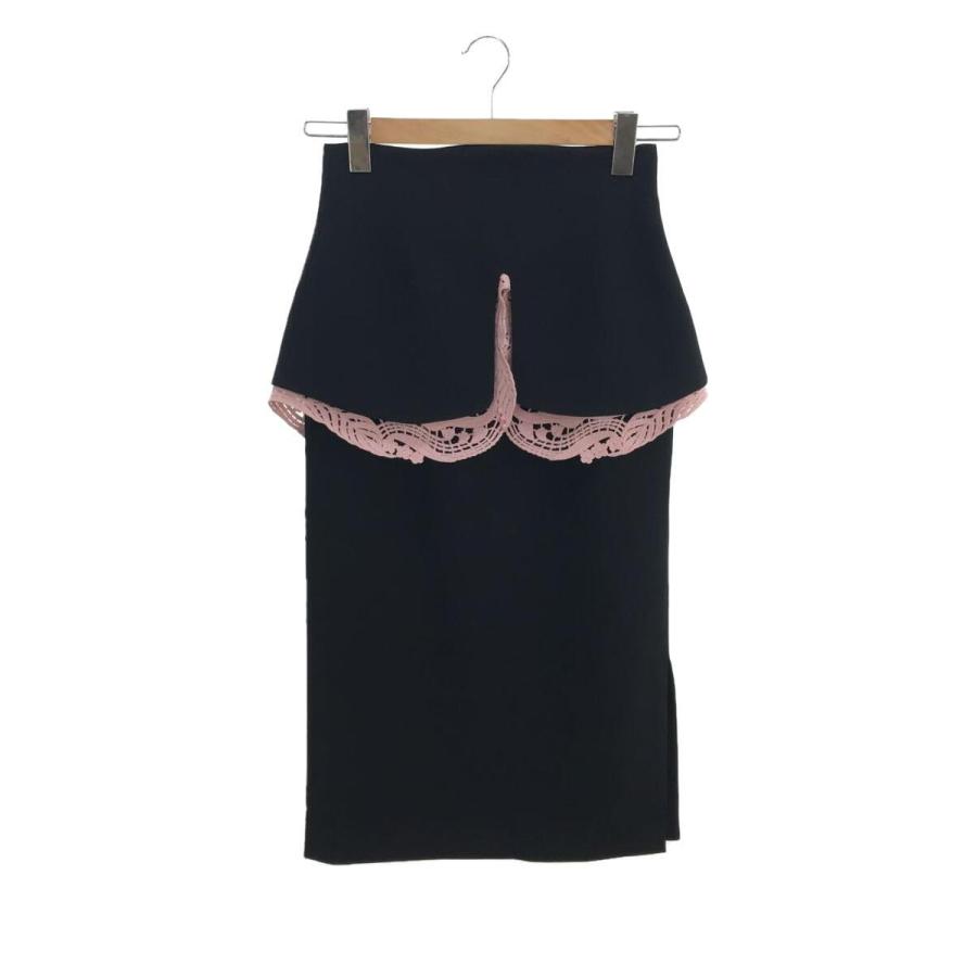 mame kurogouchi◇20SS/ロングスカート/ハイウエスト/レース/スリット  