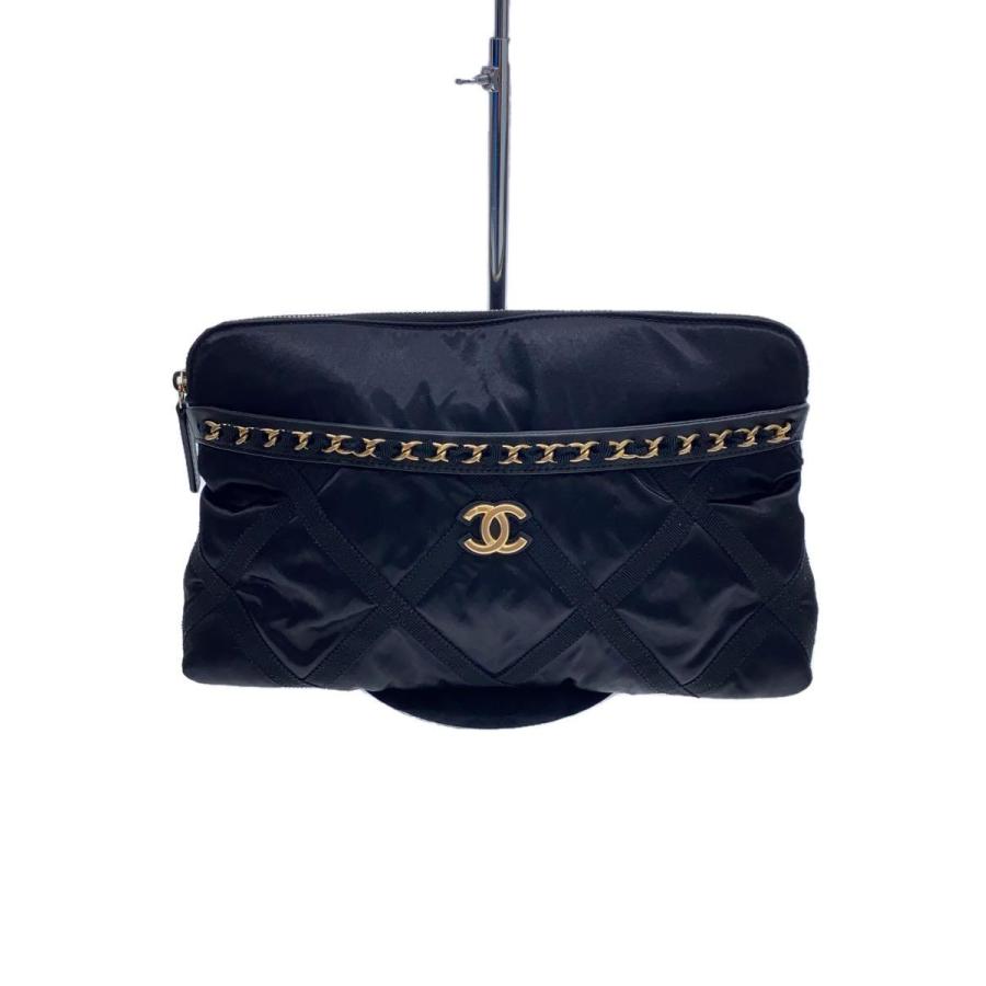 CHANEL◇ココマーク/トートバッグ/ナイロン/ブラック/AP2676/シャネル