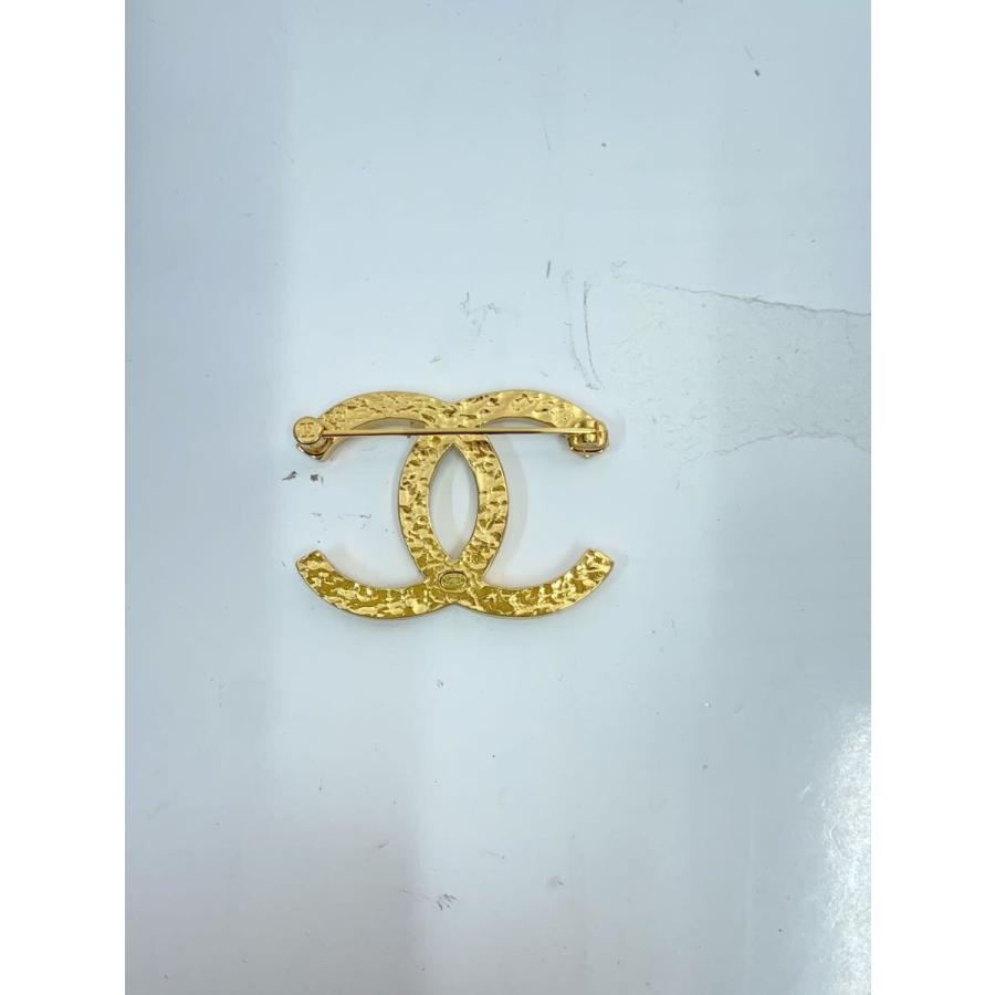 CHANEL ゴールド ロゴ ブローチ 箱付き CHANEL ココマーク ブローチ ロゴ 箱付 ゴールド バイカラー