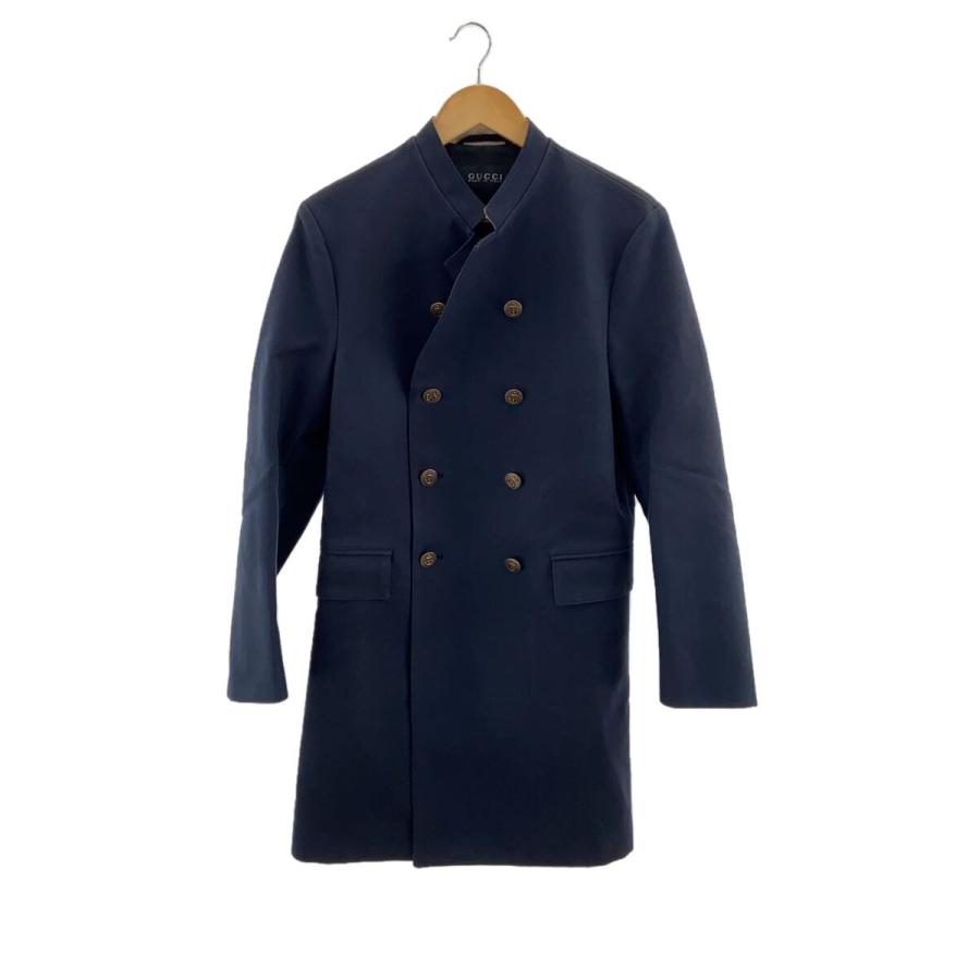 GUCCI◇コート/44/コットン/ネイビー/無地/370554/グッチ : セカンド 