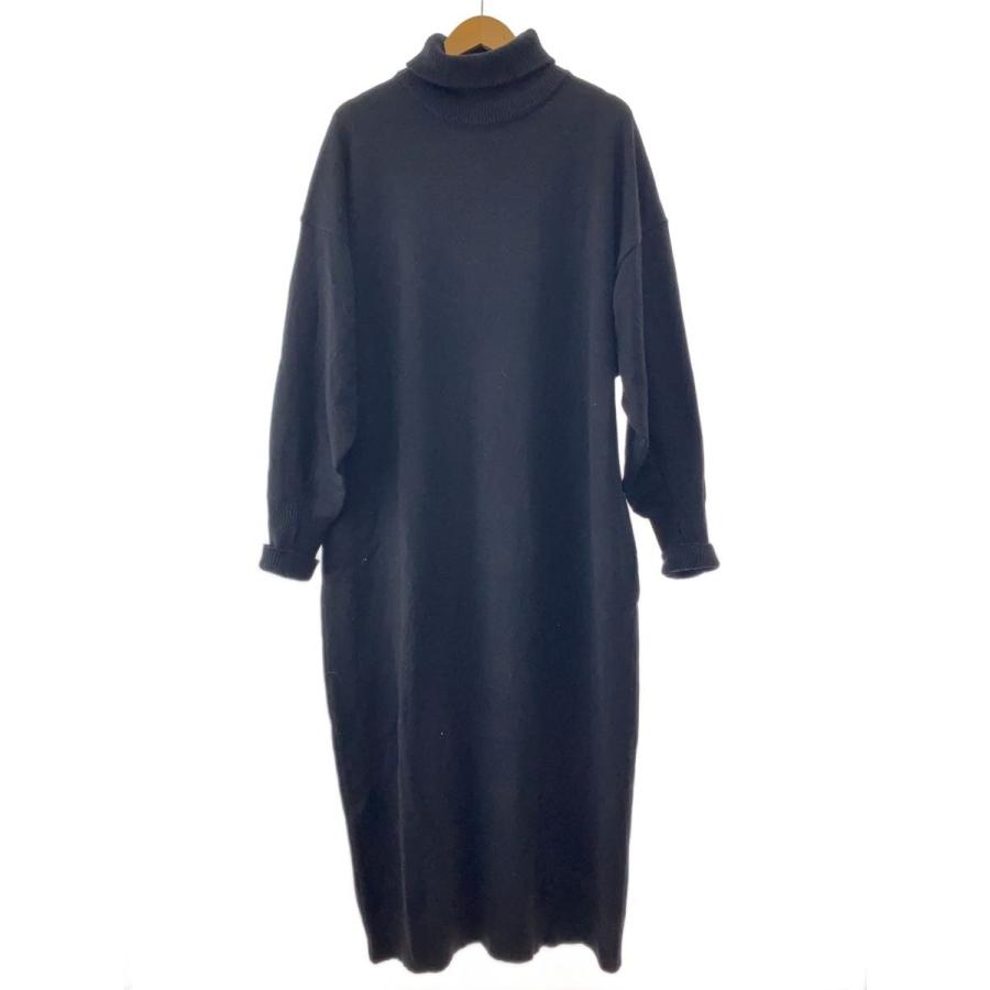 RIM.ARK◇Covered knit OP/長袖ワンピース/38/ポリエステル/BLK