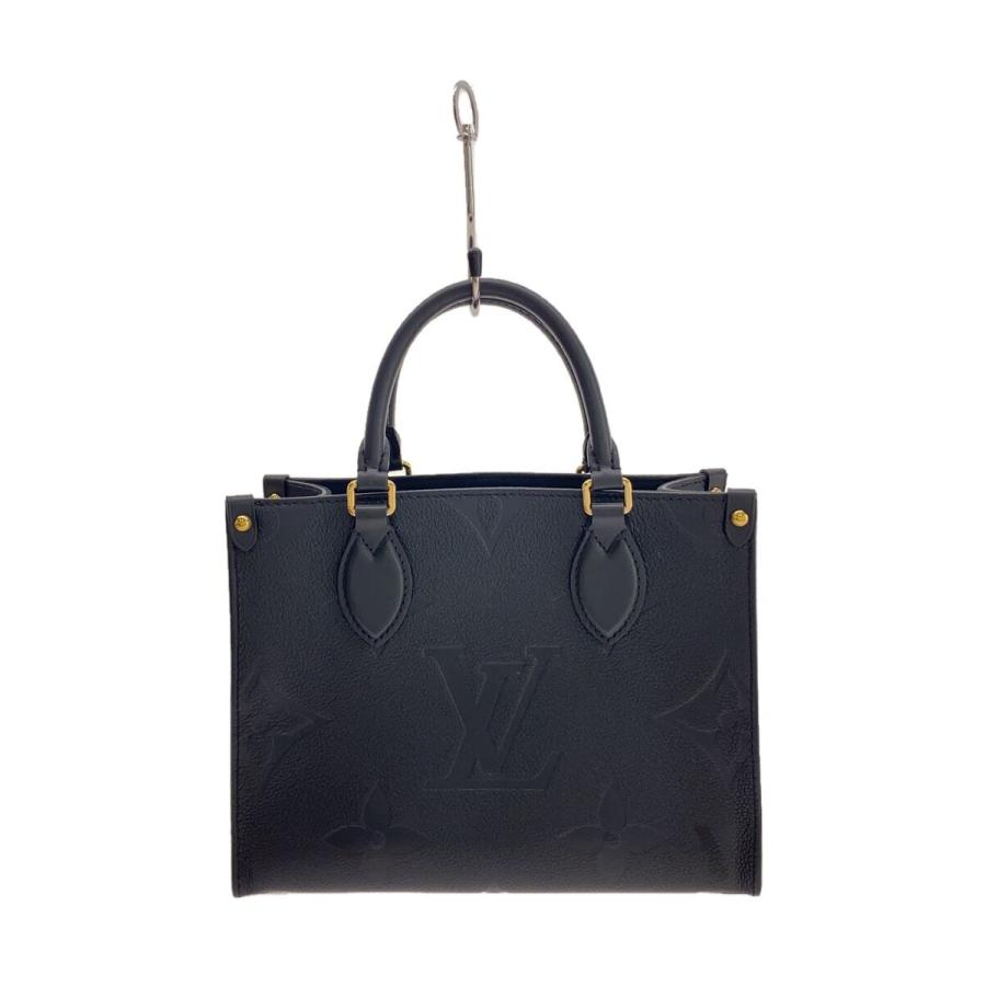 LOUIS VUITTON◇オンザゴーPM_モノグラム・アンプラント/レザー/BLK
