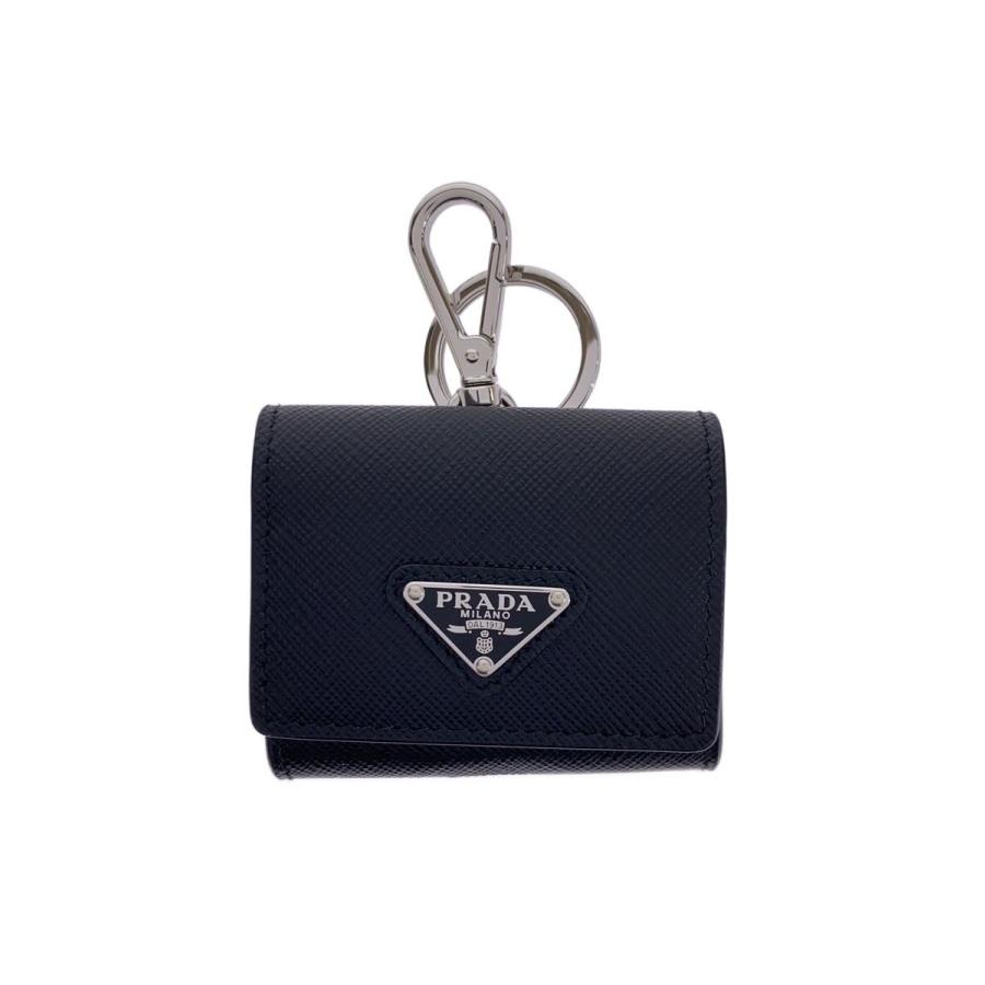 PRADA◇AirPodsケース/レザー/BLK/黒/2TT133 : セカンドストリート