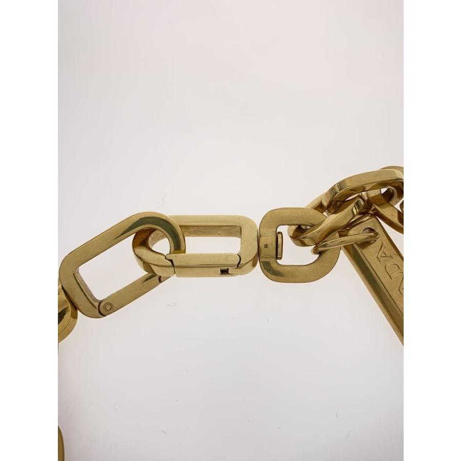 PRADA◇チェーンネックレス/ネックレス/メタル/GLD/ロゴ// : セカンド