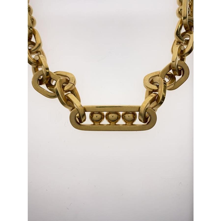 PRADA◇チェーンネックレス/ネックレス/メタル/GLD/ロゴ// : セカンド