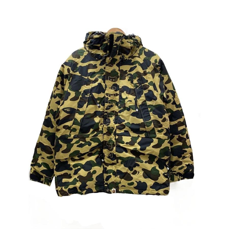 A BATHING APE◇1st CAMO/ダウンジャケット/L/--/BEG/カモフラ