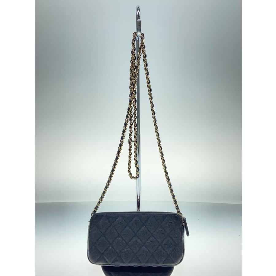 CHANEL マトラッセ 長財布⭐︎二つ折り CHANEL◇マトラッセ/チェーンウォレット/長財布/レザー/BLK/レディース