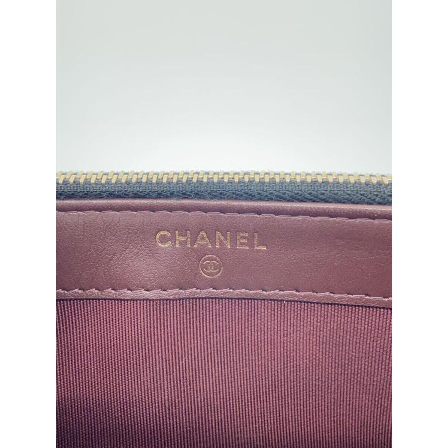 CHANEL◇マトラッセ/チェーンウォレット/長財布/レザー/BLK/レディース