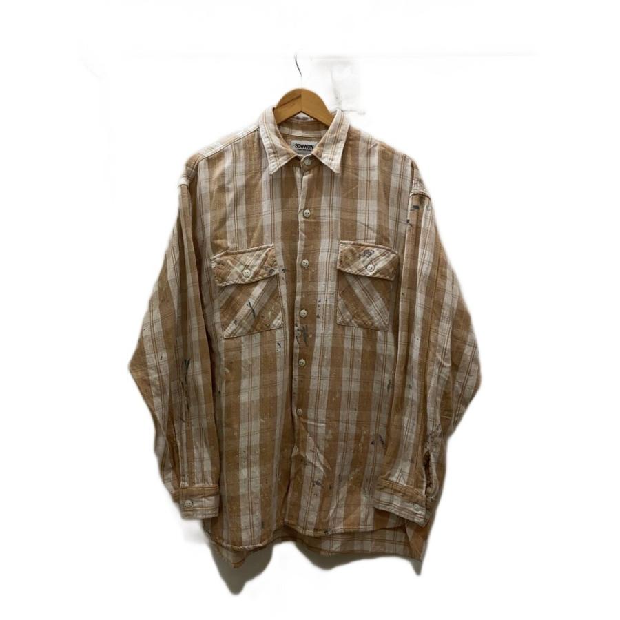 BOWWOW◇25ss/PAINTED PAINTER FLANNEL SHIRT/長袖シャツ/XL/コットン