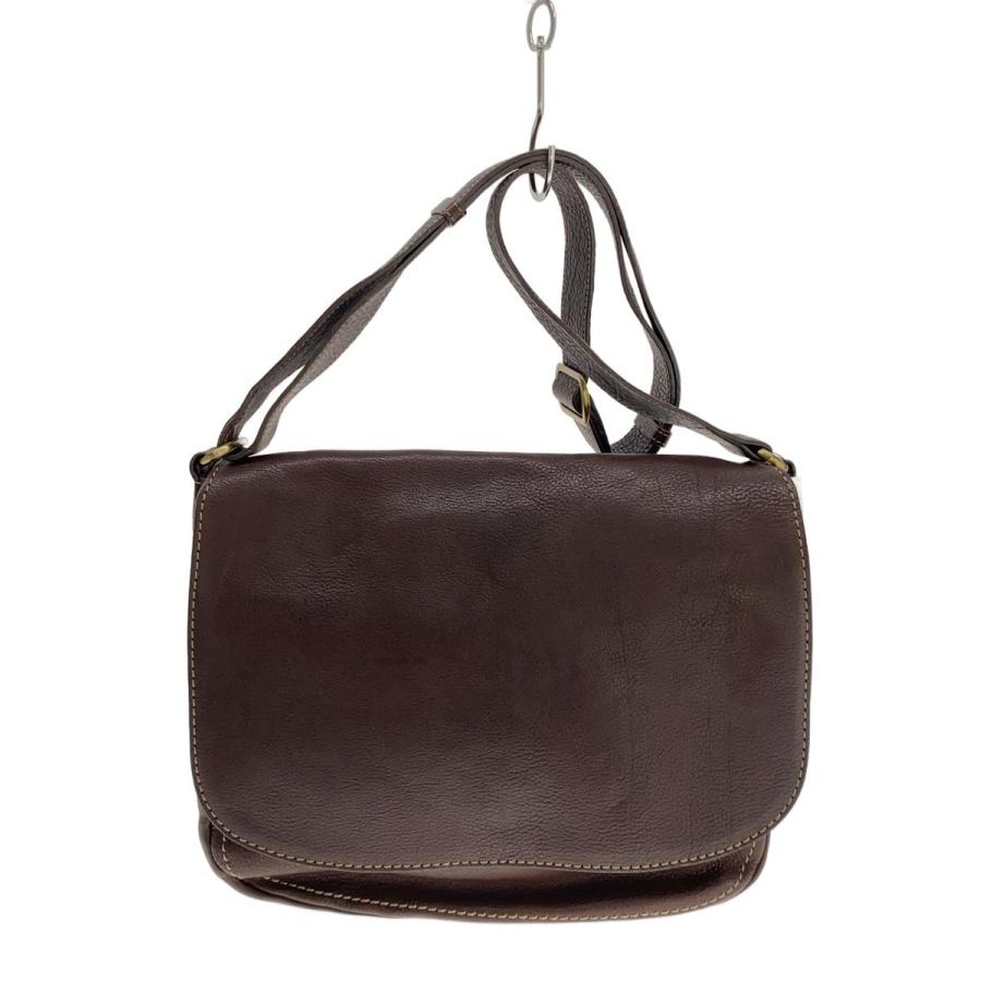 土屋鞄◇メッセンジャーバッグ/ショルダーバッグ/レザー/BRW