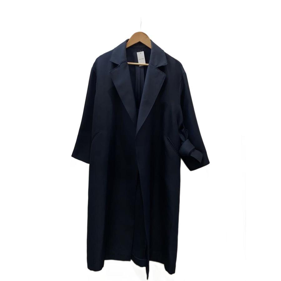 NOBLE◇トリプルクロスラフチェスターコート/36/ポリエステル/NVY/22