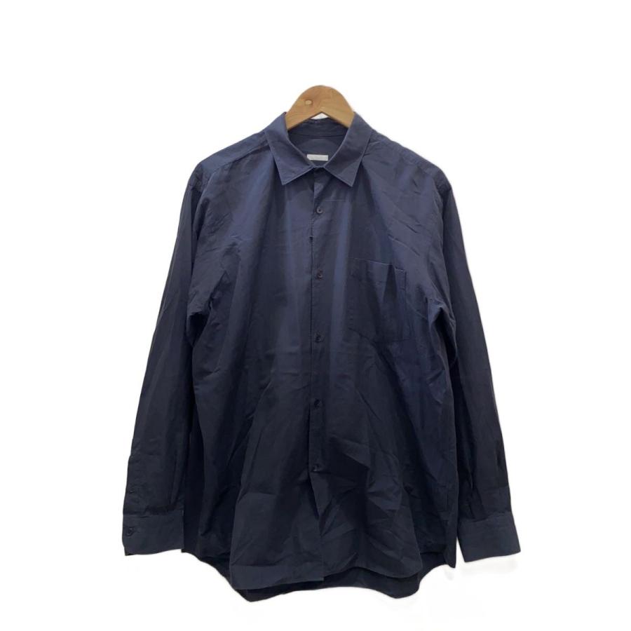 COMOLI◇20AW/コモリシャツ/色褪せ有/長袖シャツ/3/コットン/BLK/S03