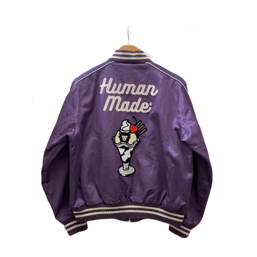 HUMAN MADE◇サテンバーシティスカジャン/ブルゾン/S/コットン/PUP
