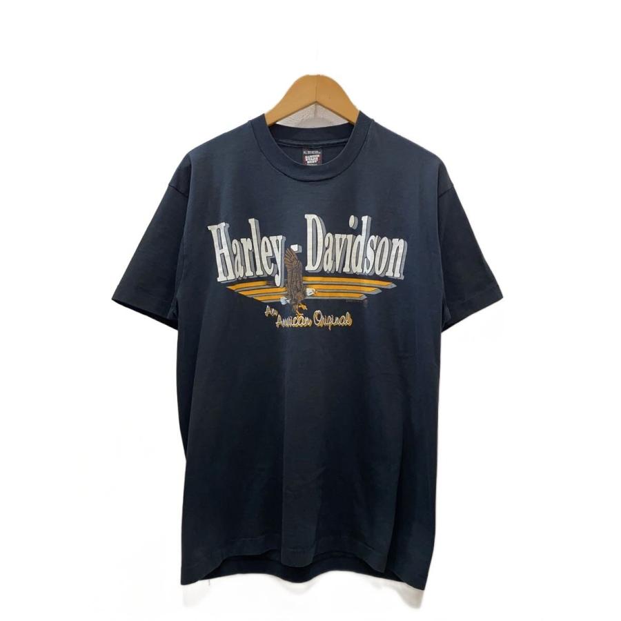 80s ハーレー Tシャツ ヴィンテージ USA製 SCREEN STARS SCREEN STARS◇80s/HARLEY-DAVIDSON/Tシャツ/XL/コットン/BLK